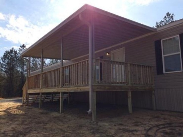 Deck and Deck Patio Cover in D&#039;Iberville, MS | Custom Deck With Patio Cover